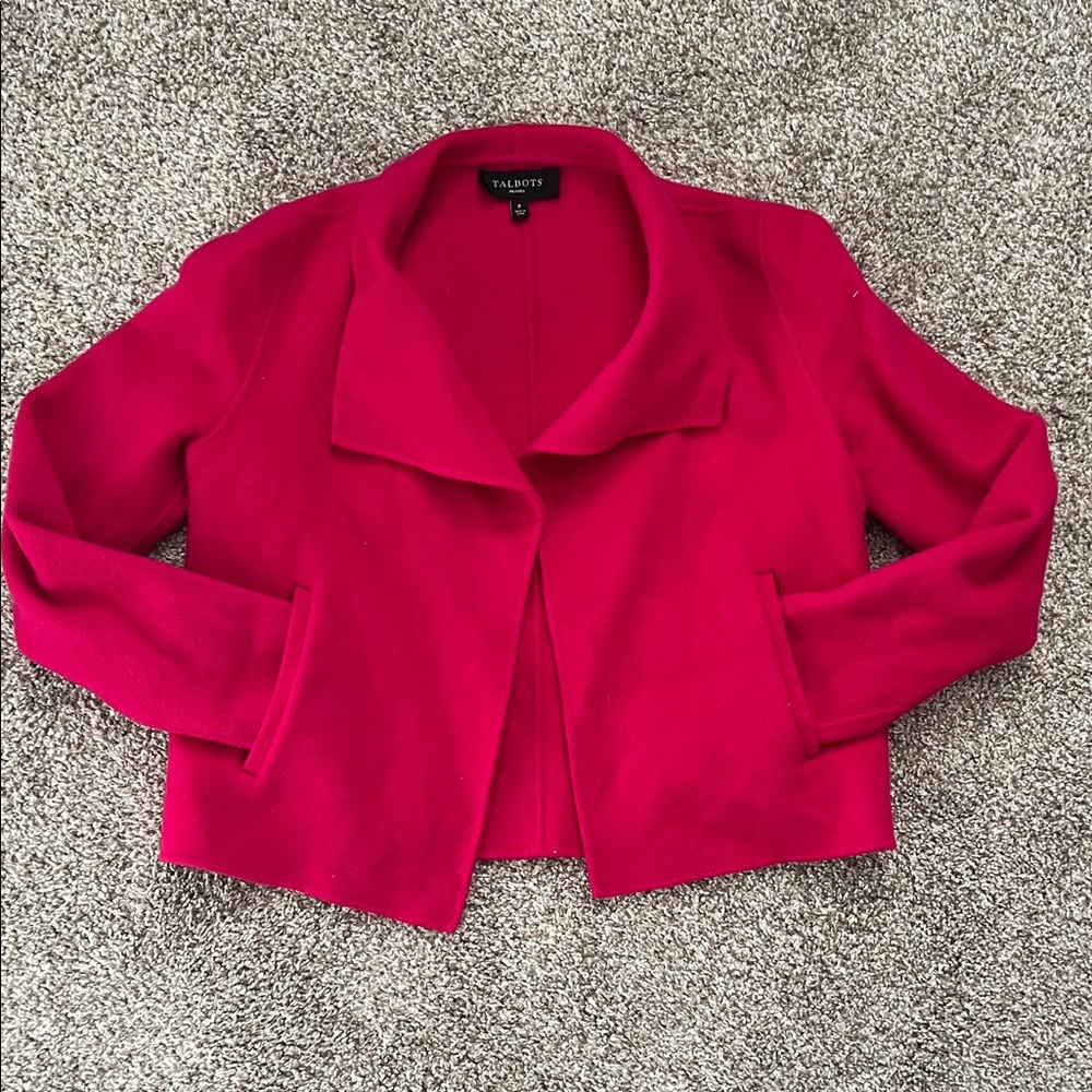 Wool Talbots Women's Vibrant Pink Blazer